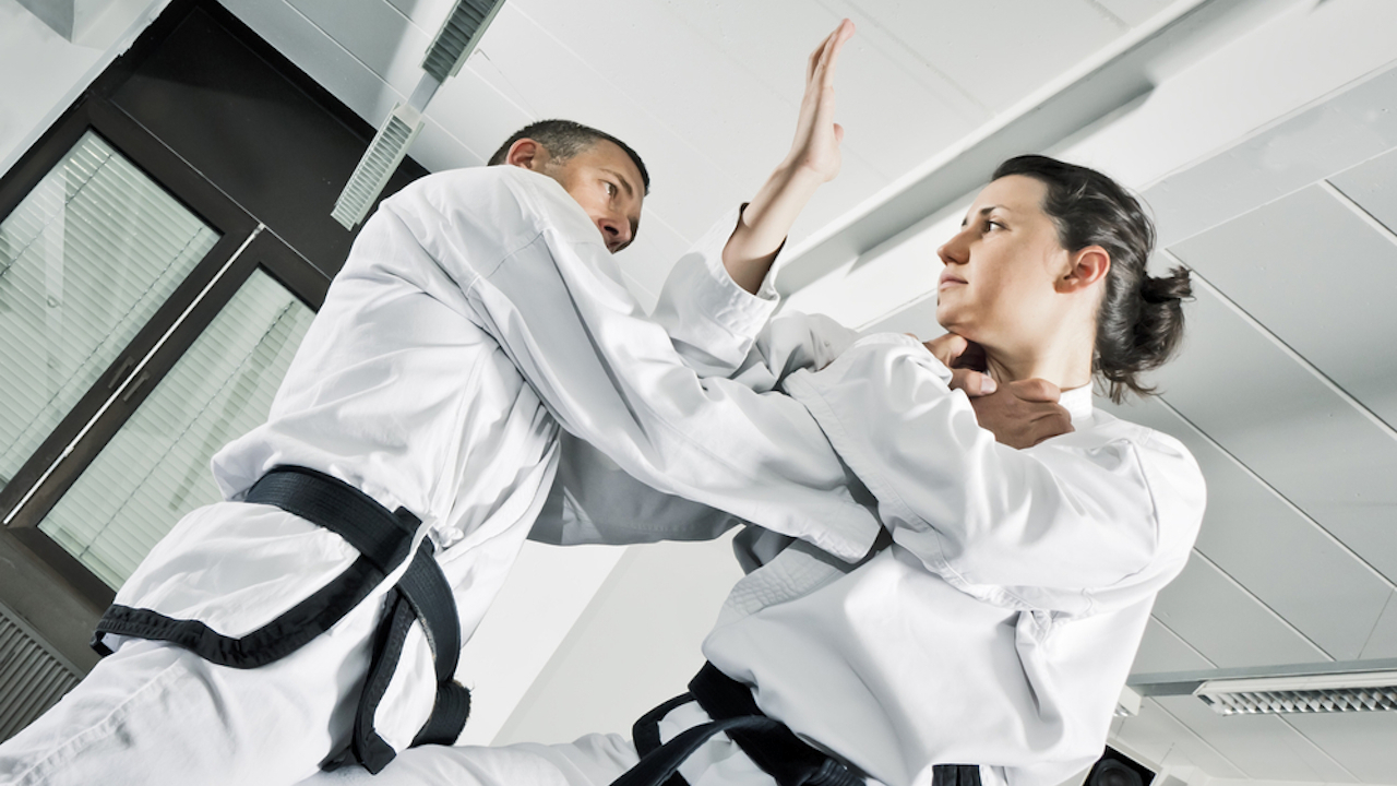 Choke defences from standing Adults Martial Arts Sunshine Coast